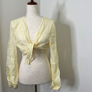 Sheer beach tie front cover up